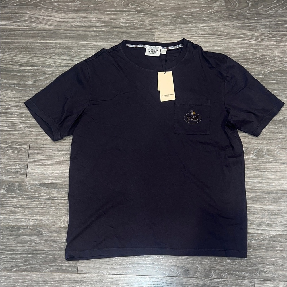 Scotch & Soda Dark Black Short Sleeve Tee